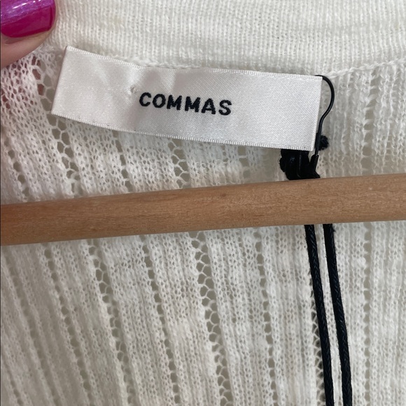NWT COMMAS cotton linen pointelle knit tank top Australian brand - Picture 8 of 9